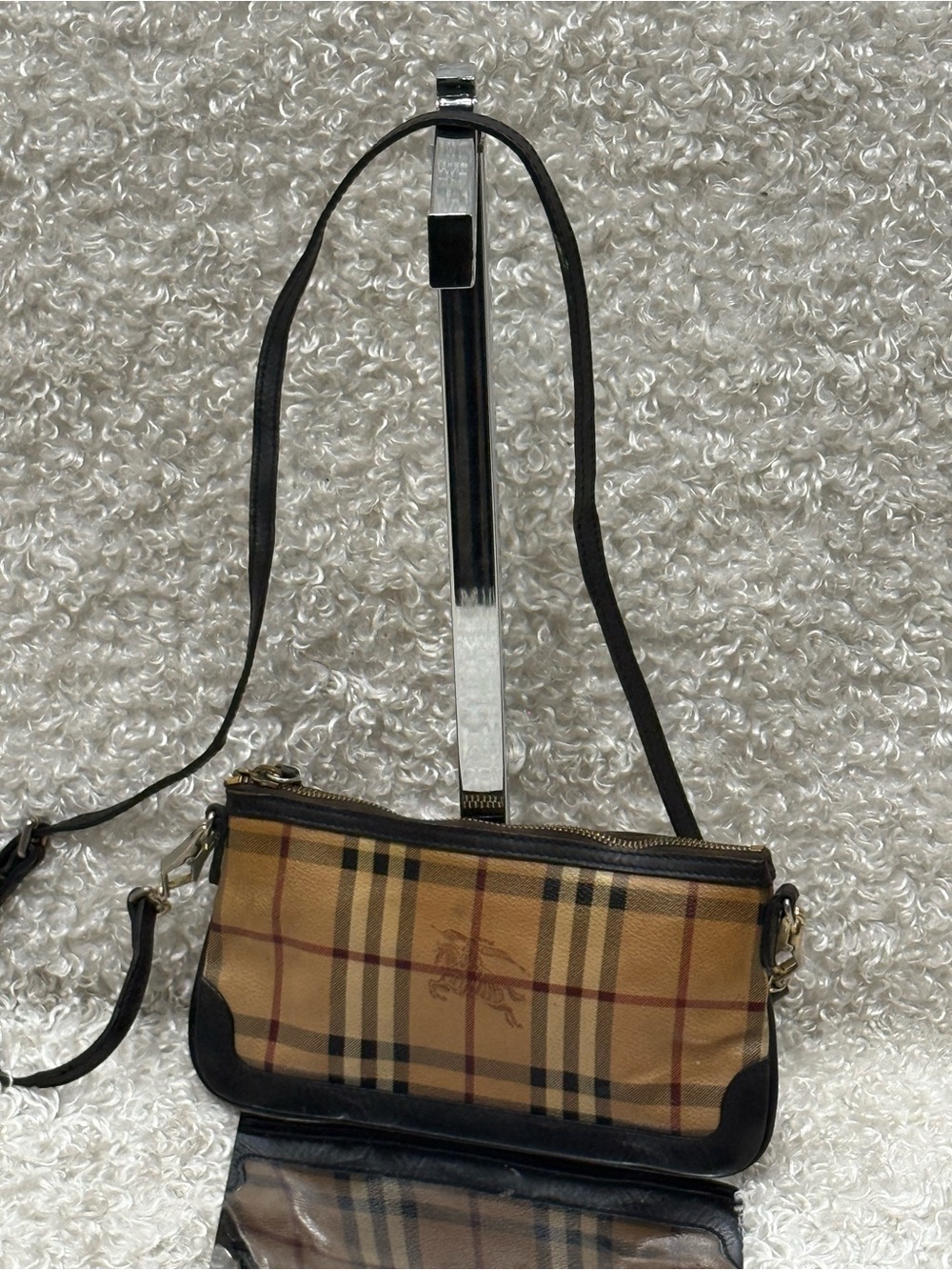 Burberry Haymarket Check Crossbody Bag